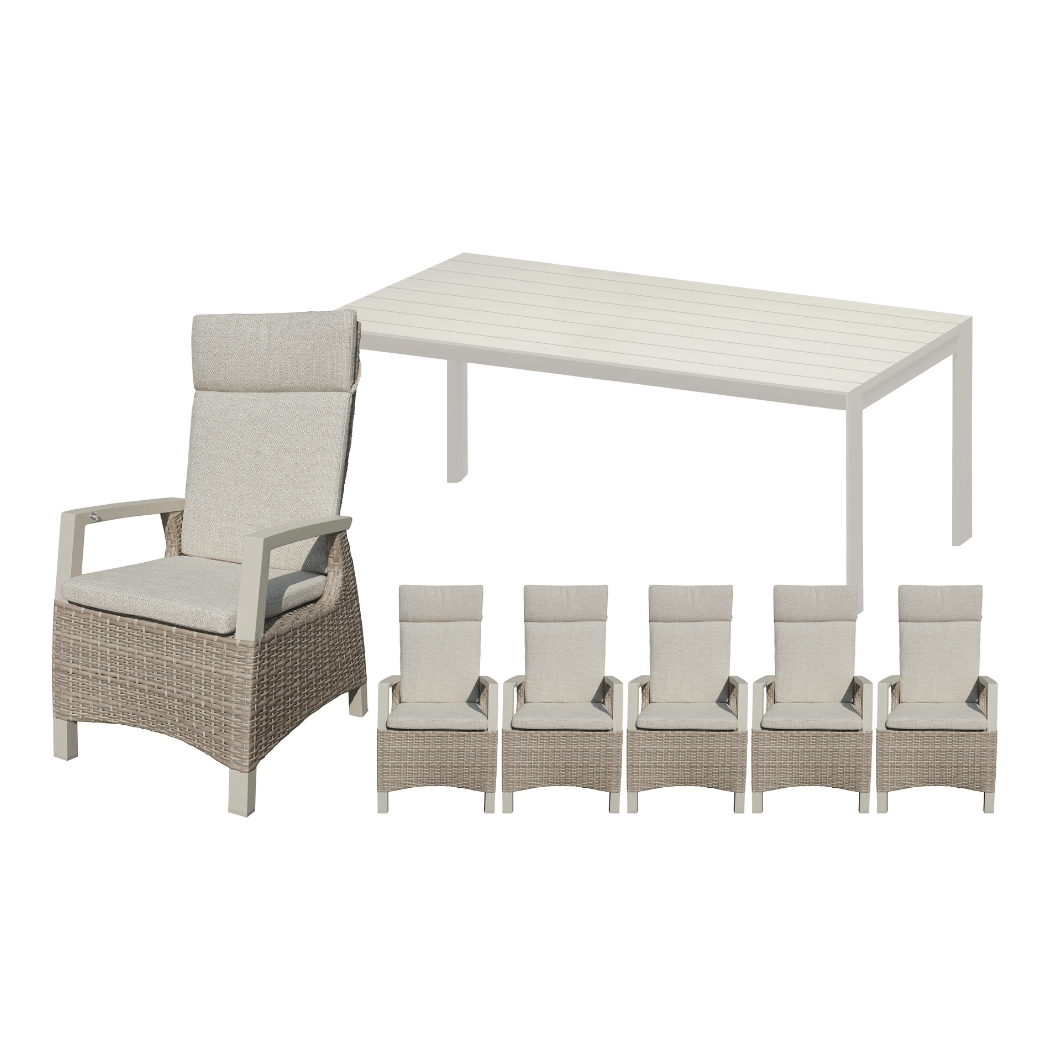Royal Seasons Diningset 6-zits Athene Zand