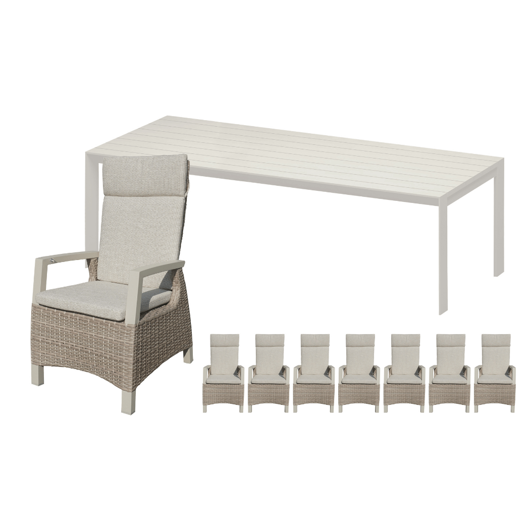 Royal Seasons Diningset 8-zits Athene Zand