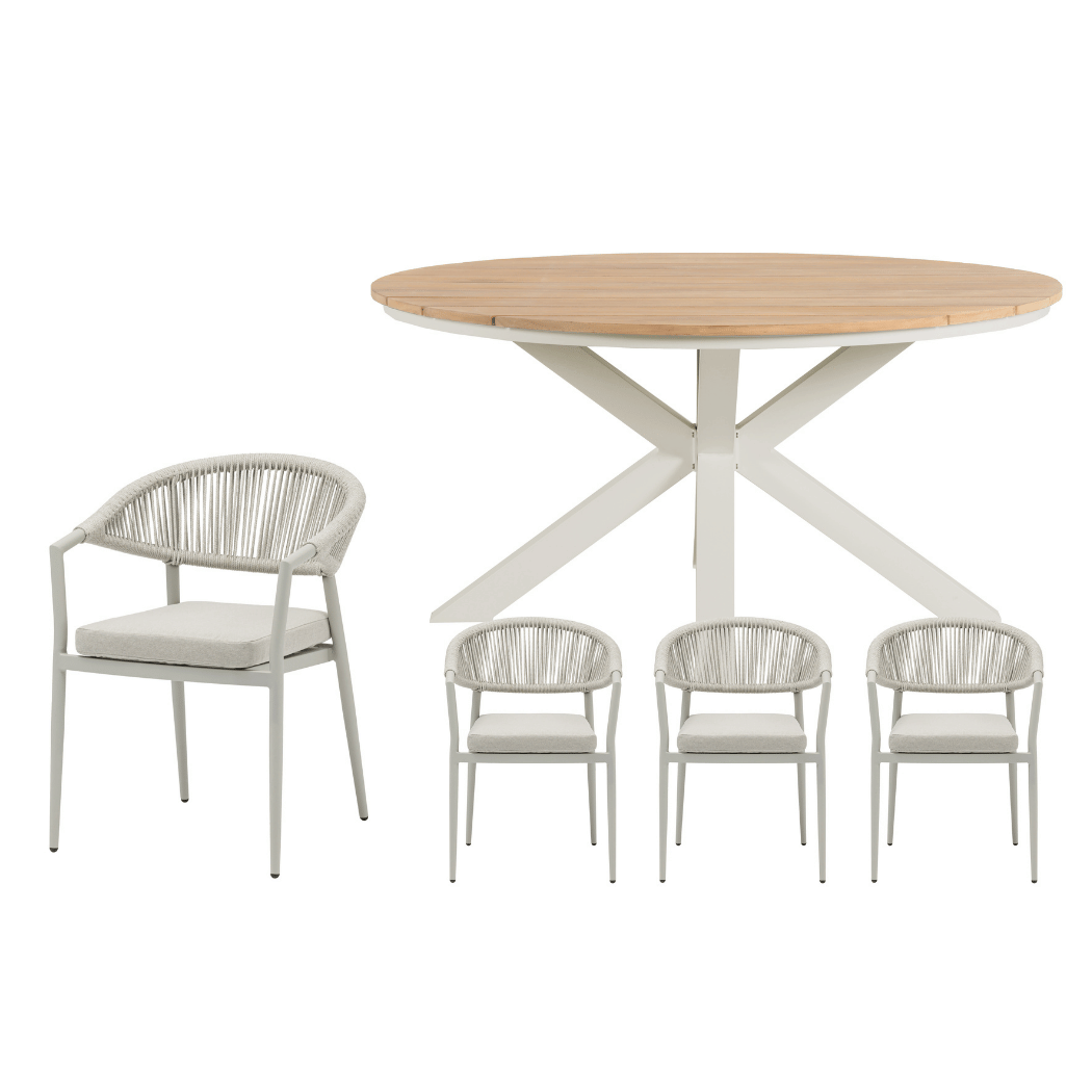 Royal Seasons Diningset 4-zits Bo Rond Zand