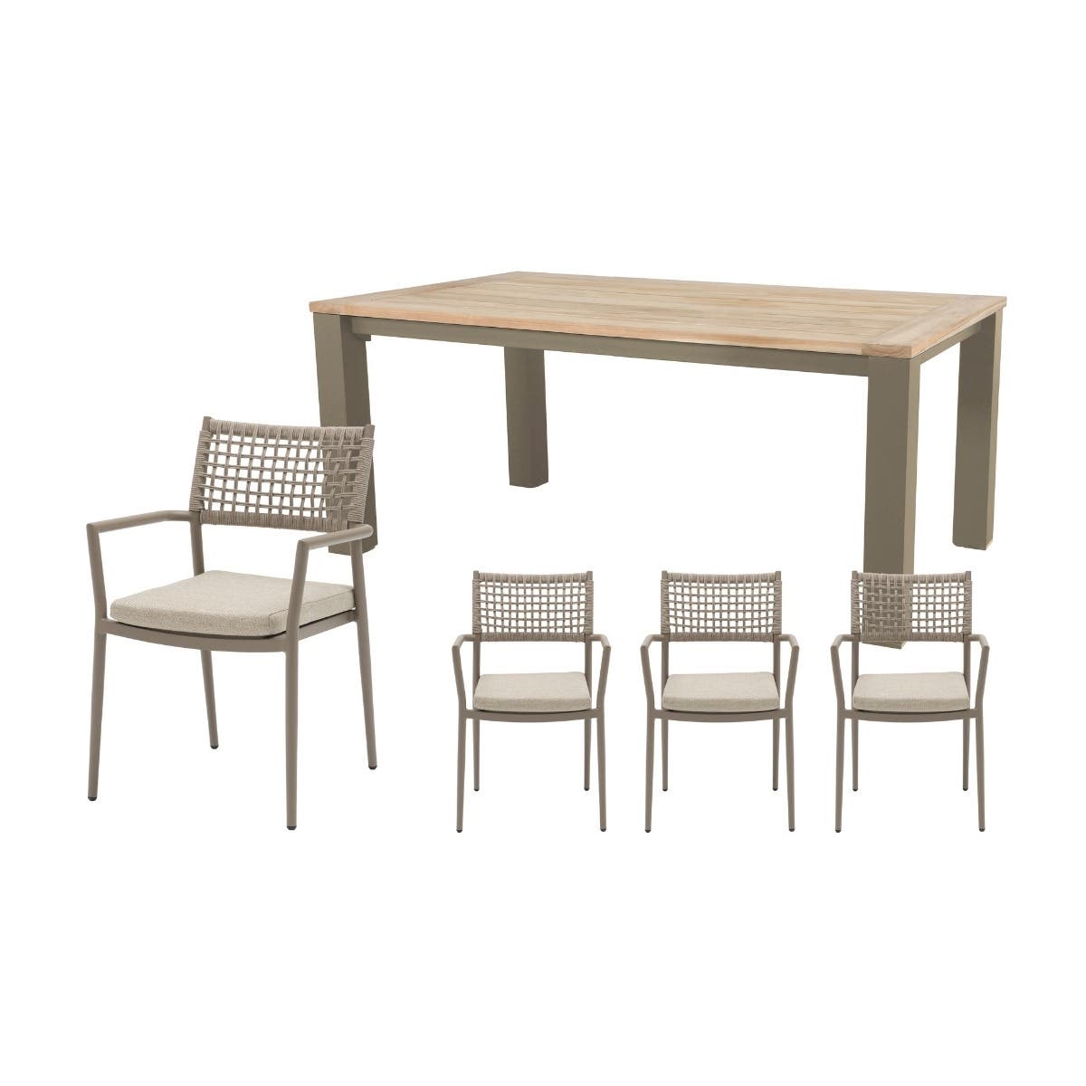 Royal Seasons Diningset 4-zits Liv Espresso