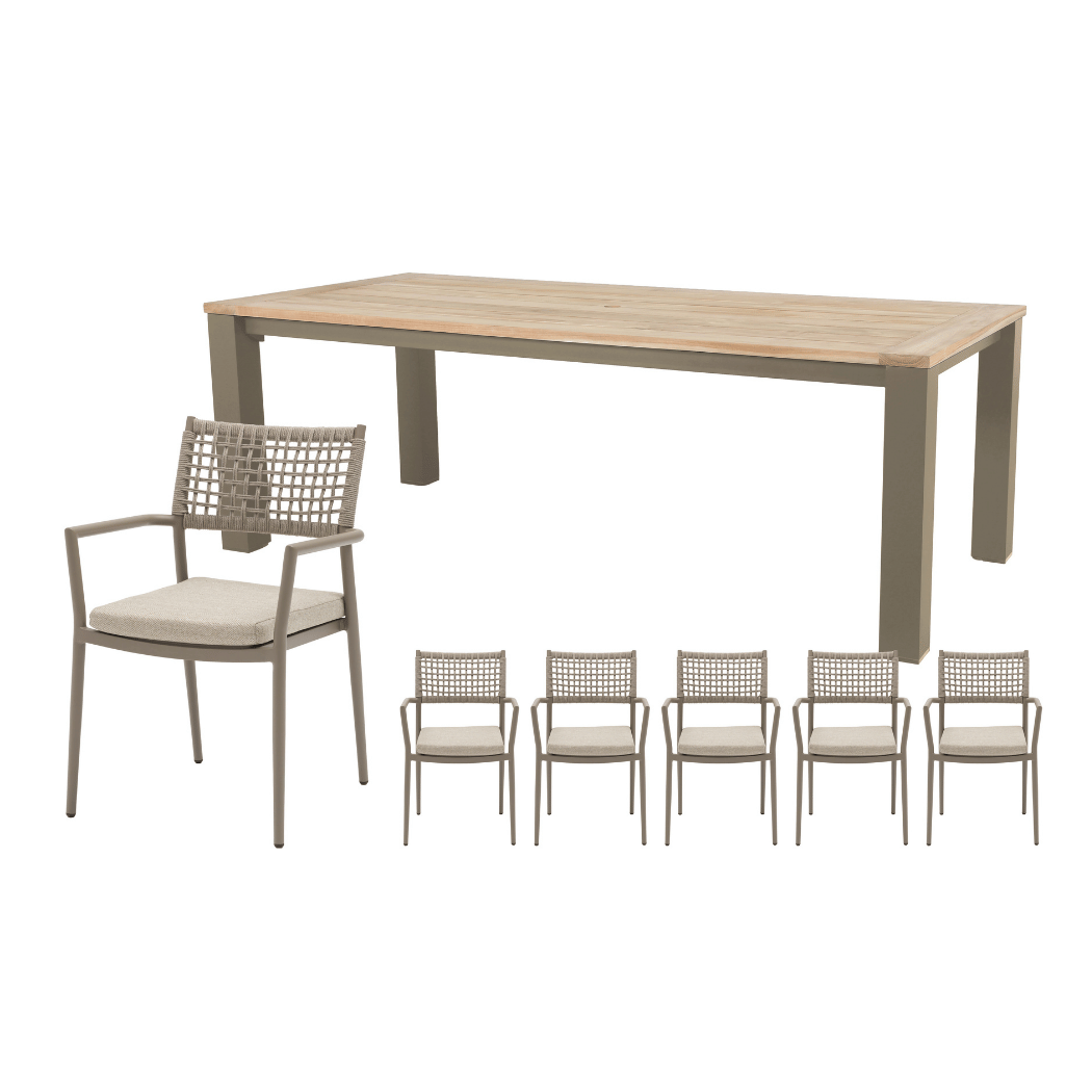 Royal Seasons Diningset 6-zits Liv Espresso