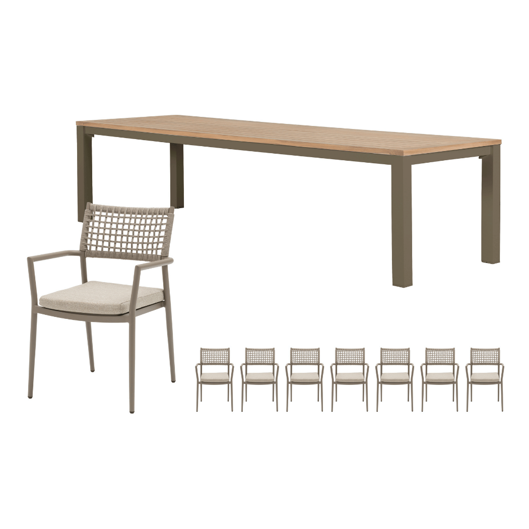 Royal Seasons Diningset 8-zits Liv Espresso