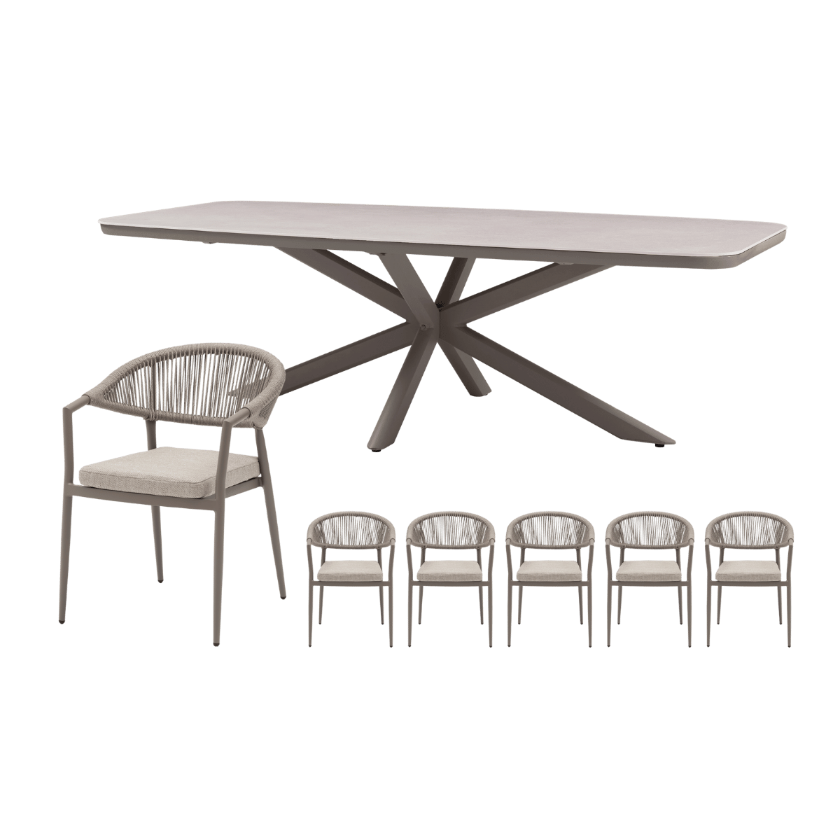 Royal Seasons Diningset 6-zits Bo Espresso