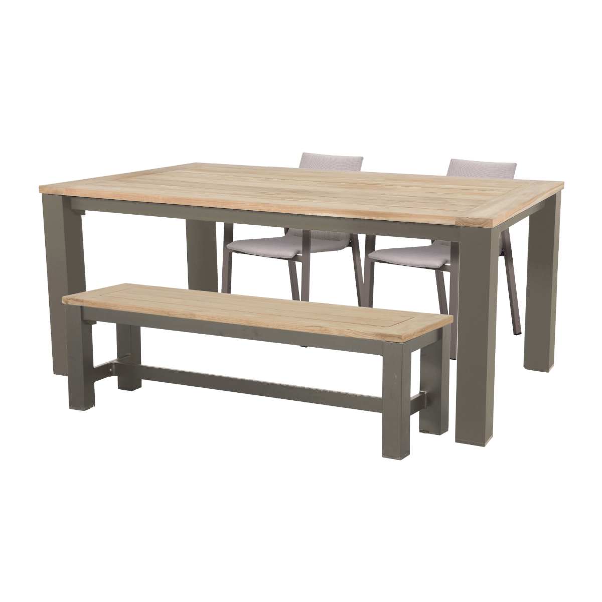 Royal Seasons Stoel-bank Diningset 4-zits Solare Espresso