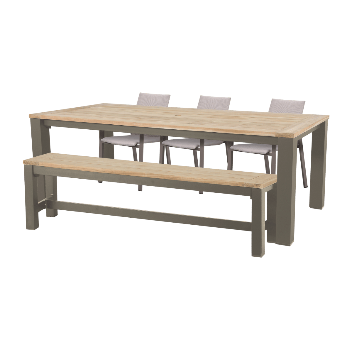 Royal Seasons Stoel-bank Diningset 6-zits Solare Espresso