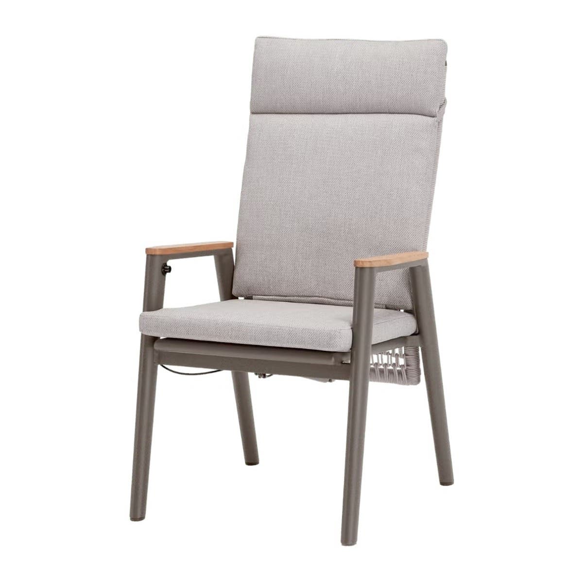 Royal Seasons Diningset 4-zits Portland Hoog Teak Rond Espresso