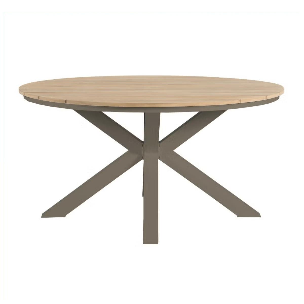 Royal Seasons Diningset 4-zits Portland Hoog Teak Rond Espresso