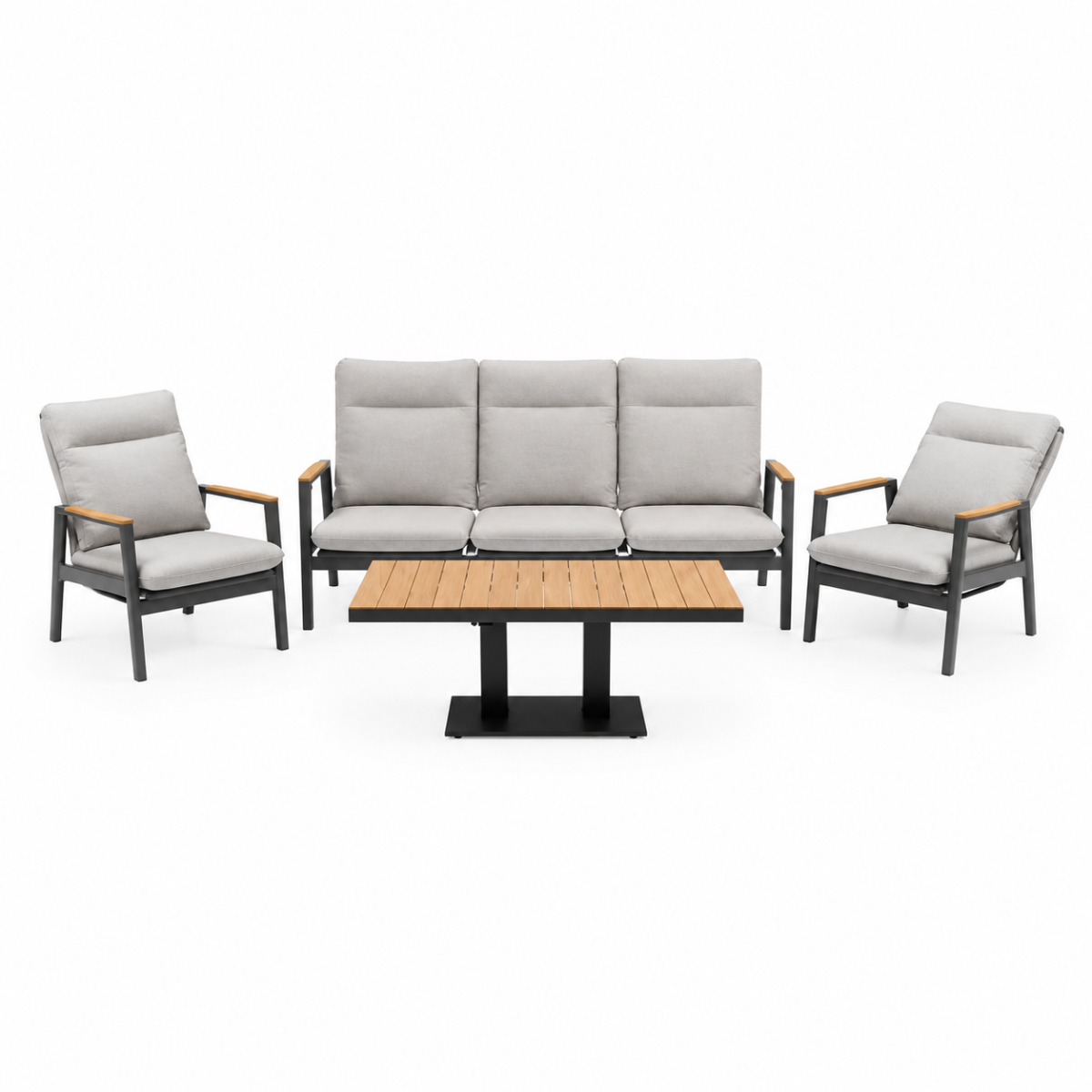 Royal Seasons Stoel-bank Loungeset 5-zits Zwart
