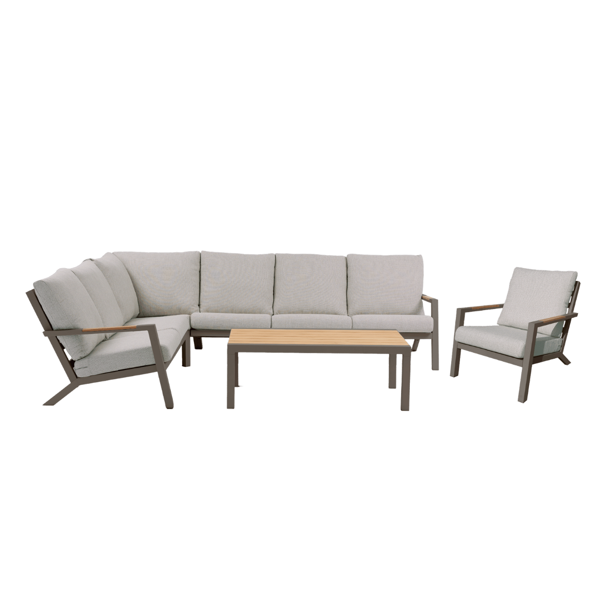 Royal Seasons Hoek-loungeset 7-zits Solare Espresso