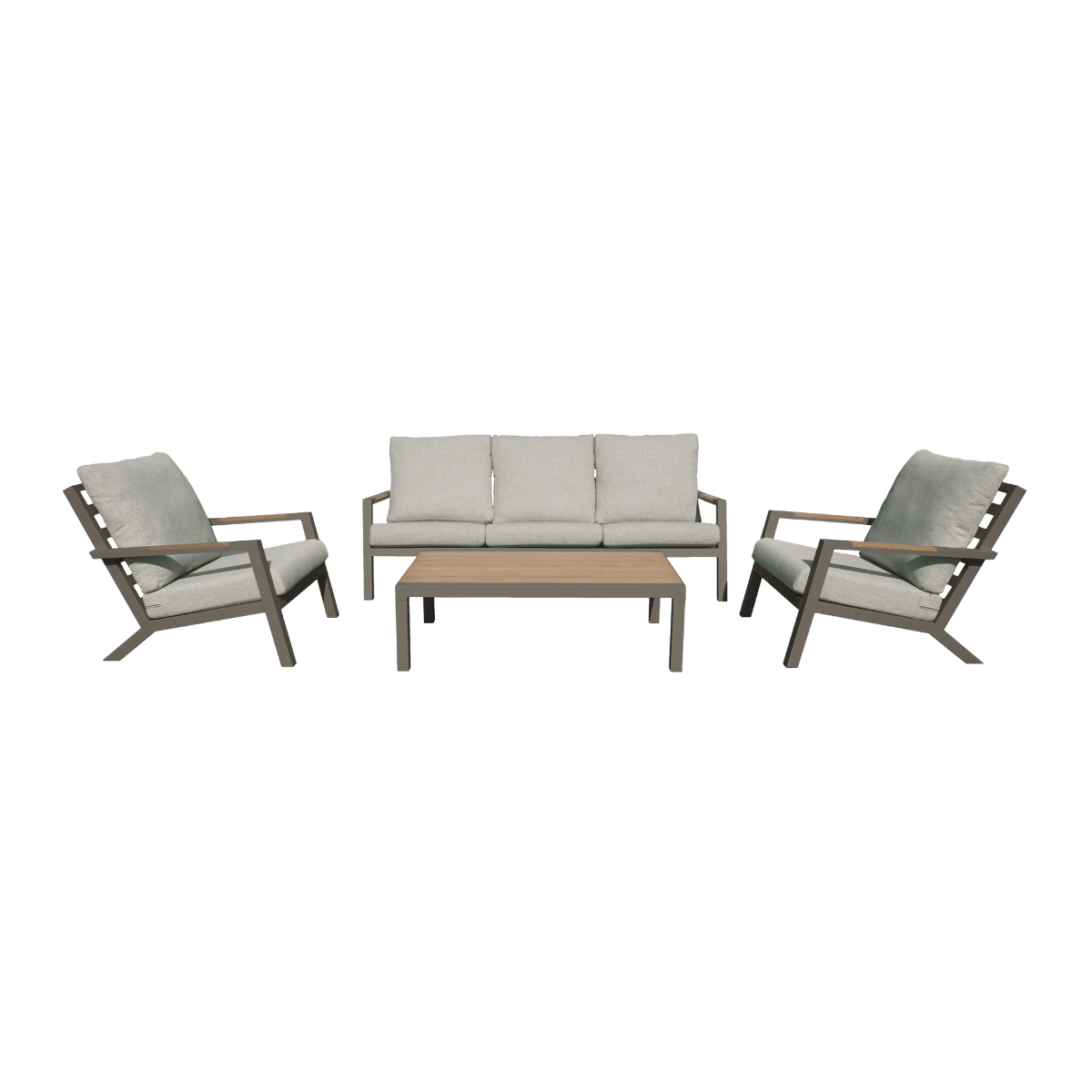 Royal Seasons Stoel-bank Loungeset 5-zits Solare Espresso