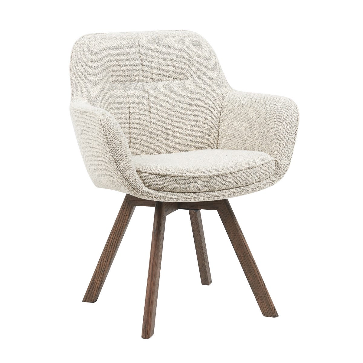 24Seven Draaibare Eetkamerstoel Beige 62,5 x 64,5 x 86 cm