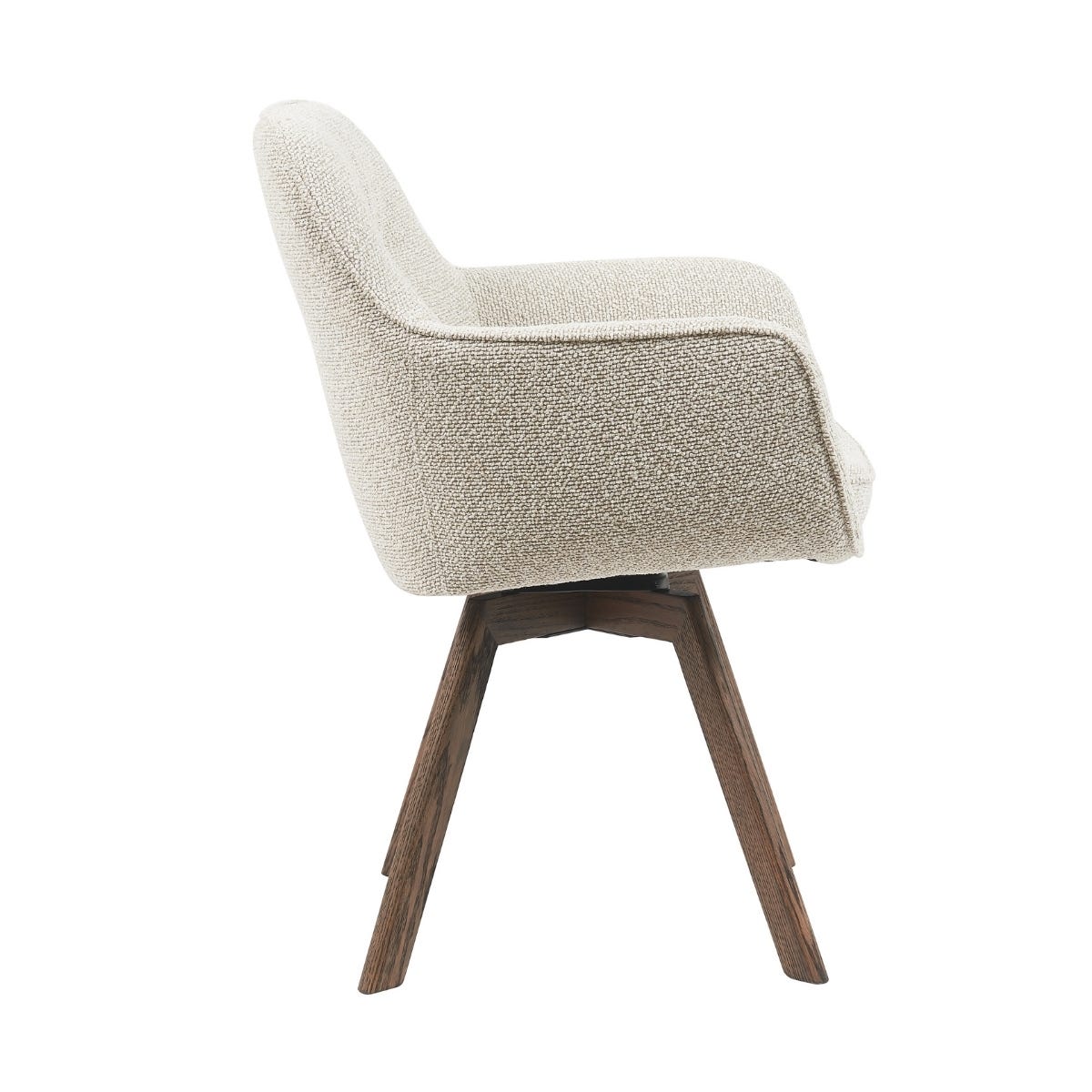 24Seven Draaibare Eetkamerstoel Beige 62,5 x 64,5 x 86 cm