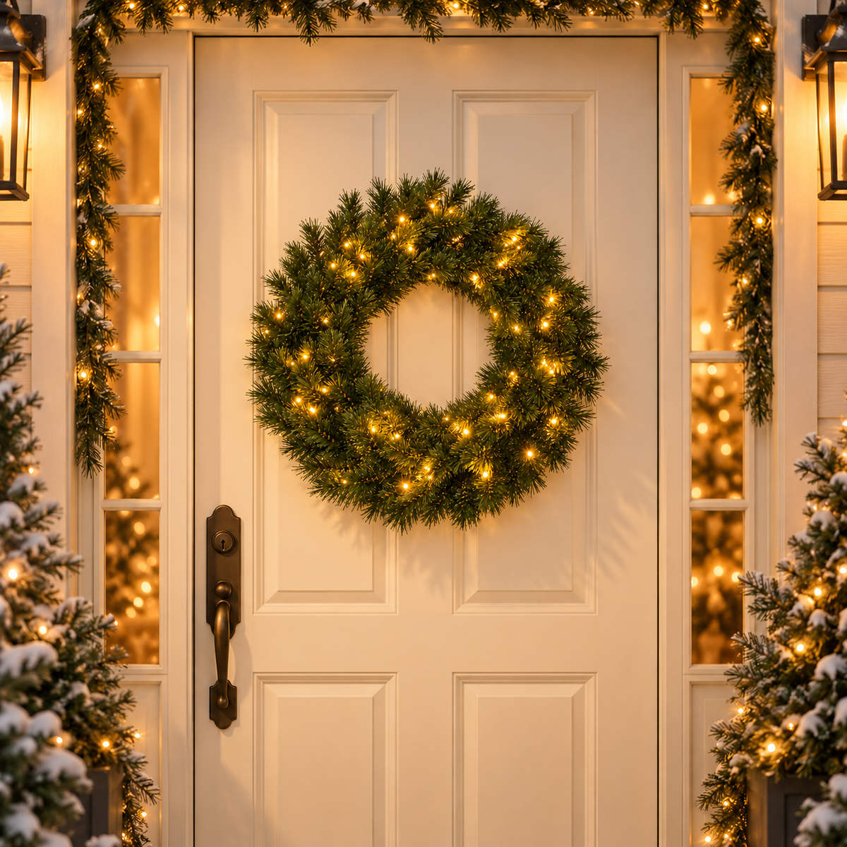 Evergreen Kerstkrans Everest Groen met Verlichting Ø60 cm