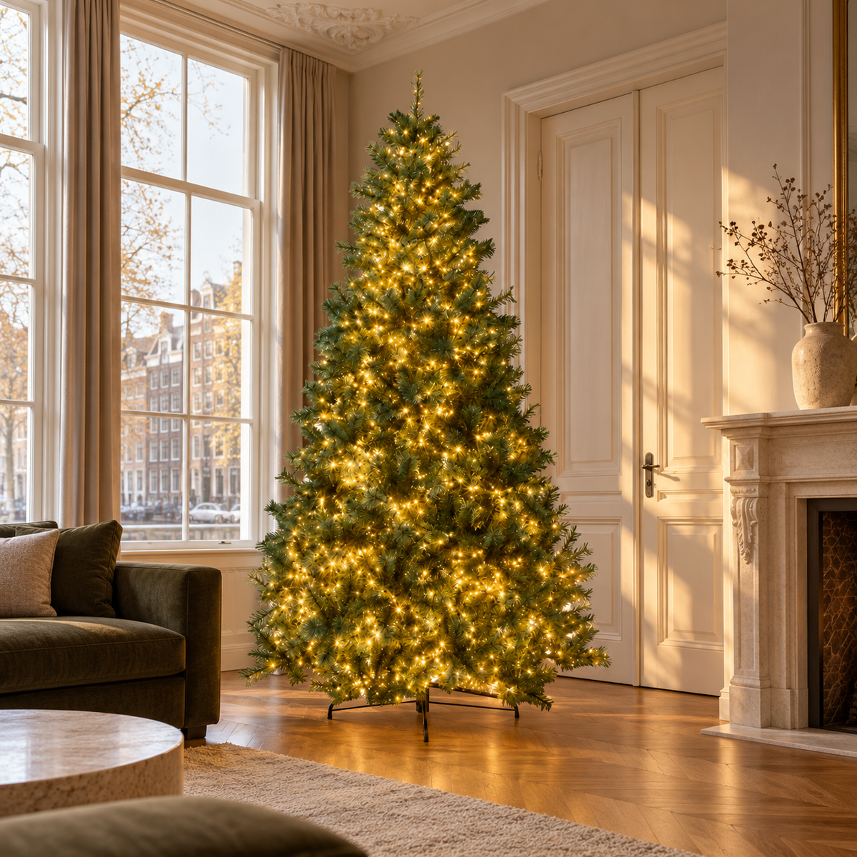 Evergreen Kunstkerstboom Everest Premium Groen met Verlichting 240 x 127 cm