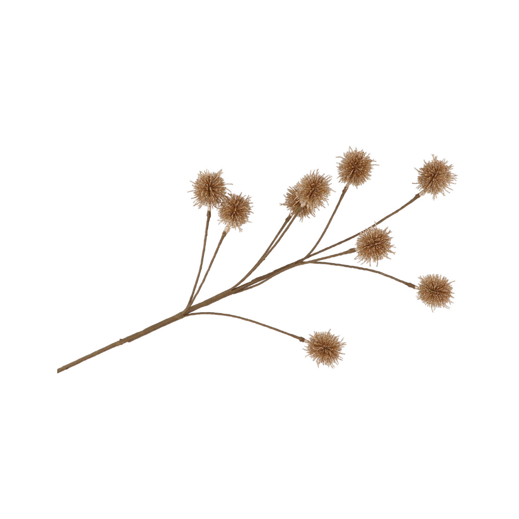 Silk Plantane Branch Gold Glitter