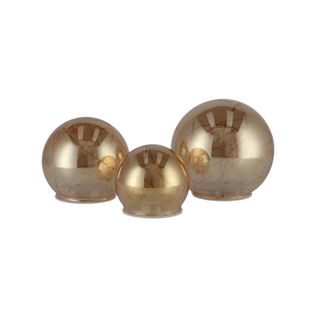 Led Glass Ball Amber