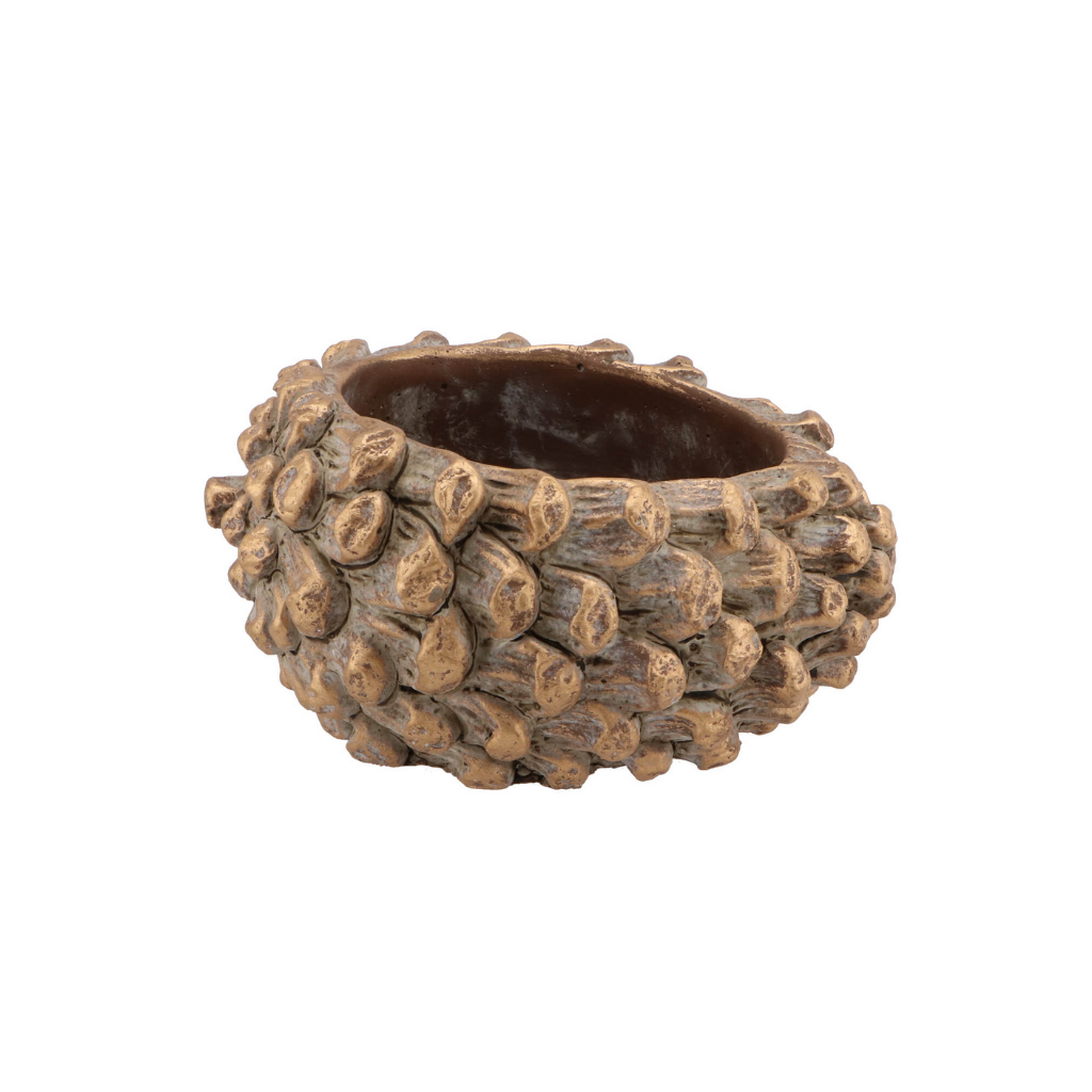 Beton Pinecone Goud Rond 16 cm