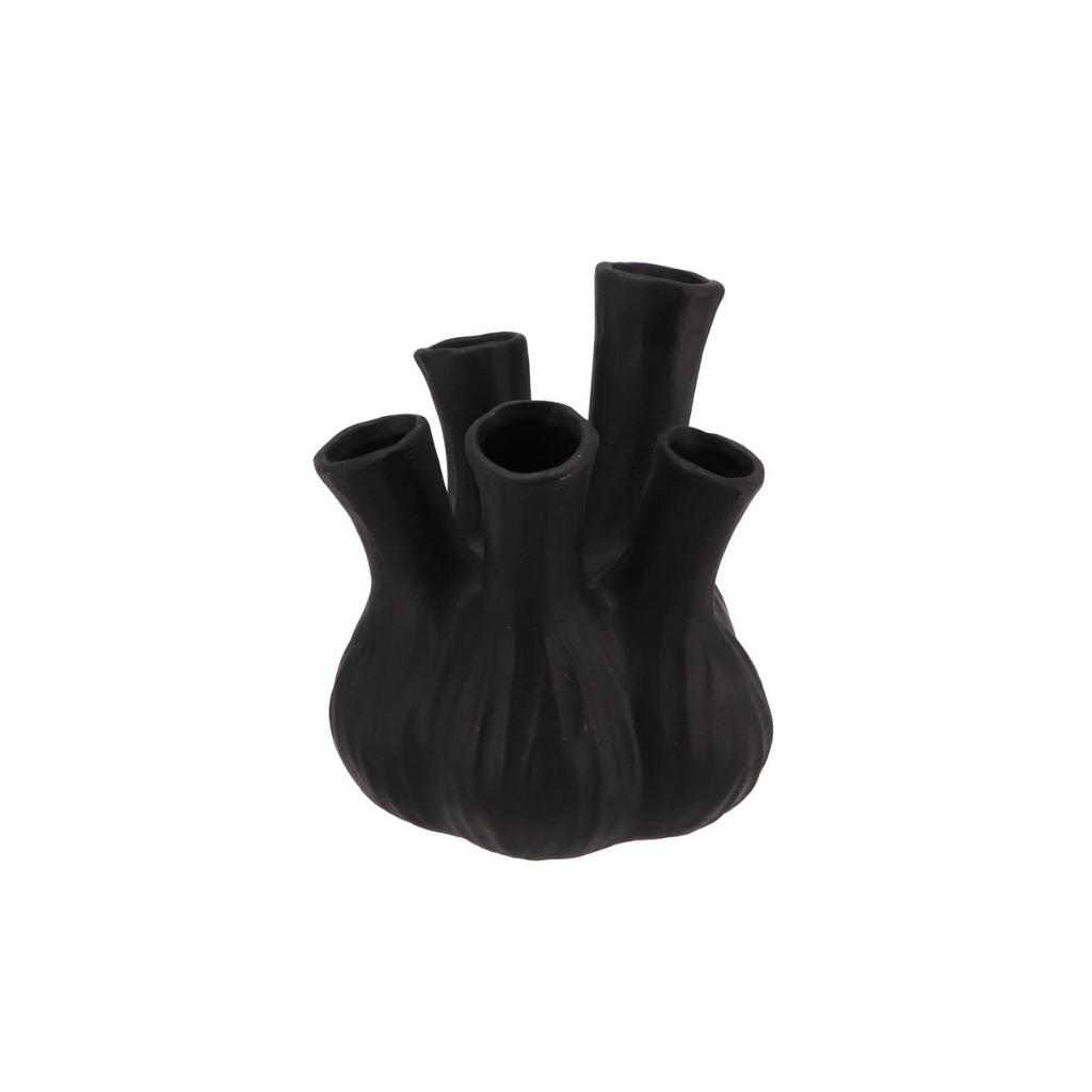 Aglio Mat Black Vase 16 cm