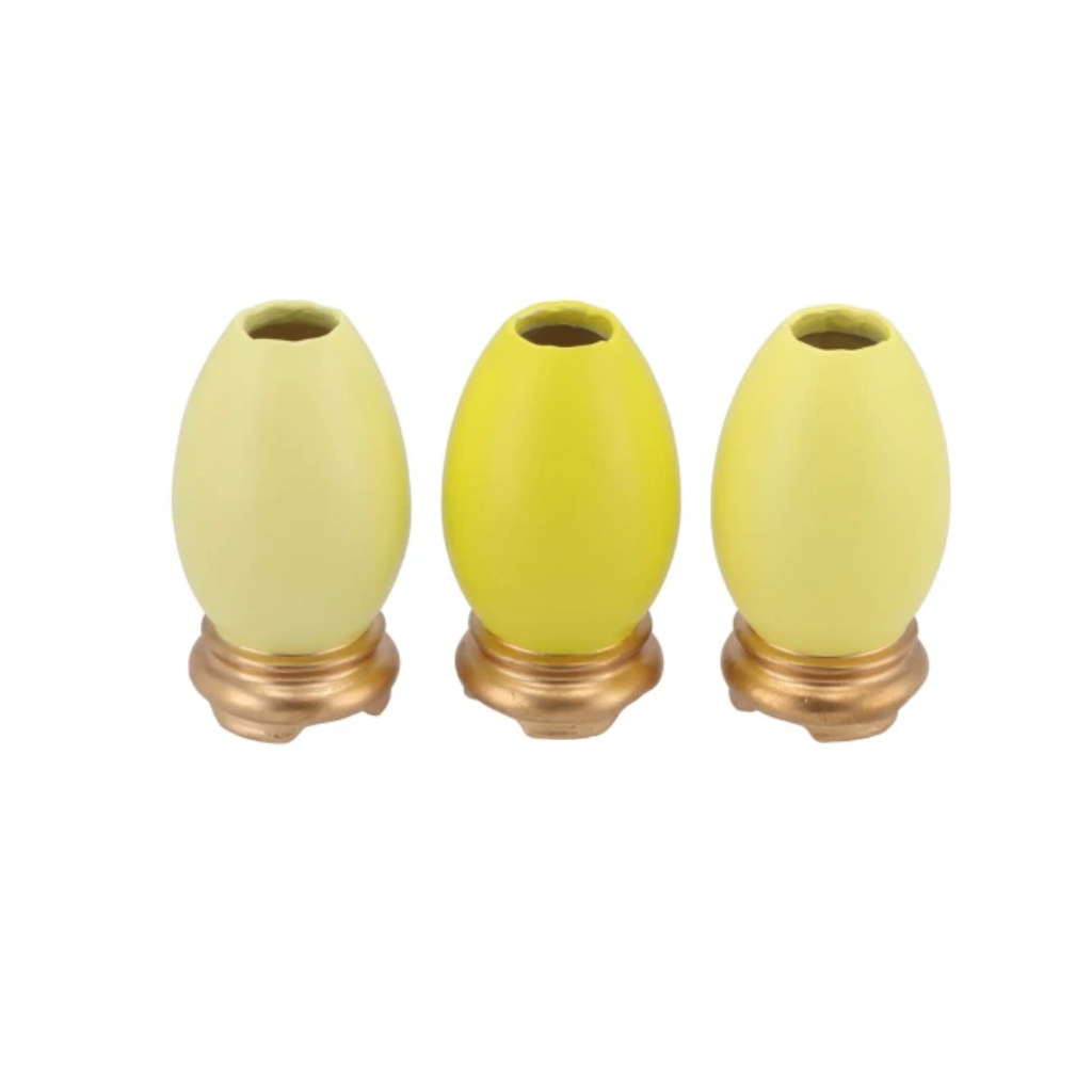 Paasei Vaas Geel 5 x 10 cm