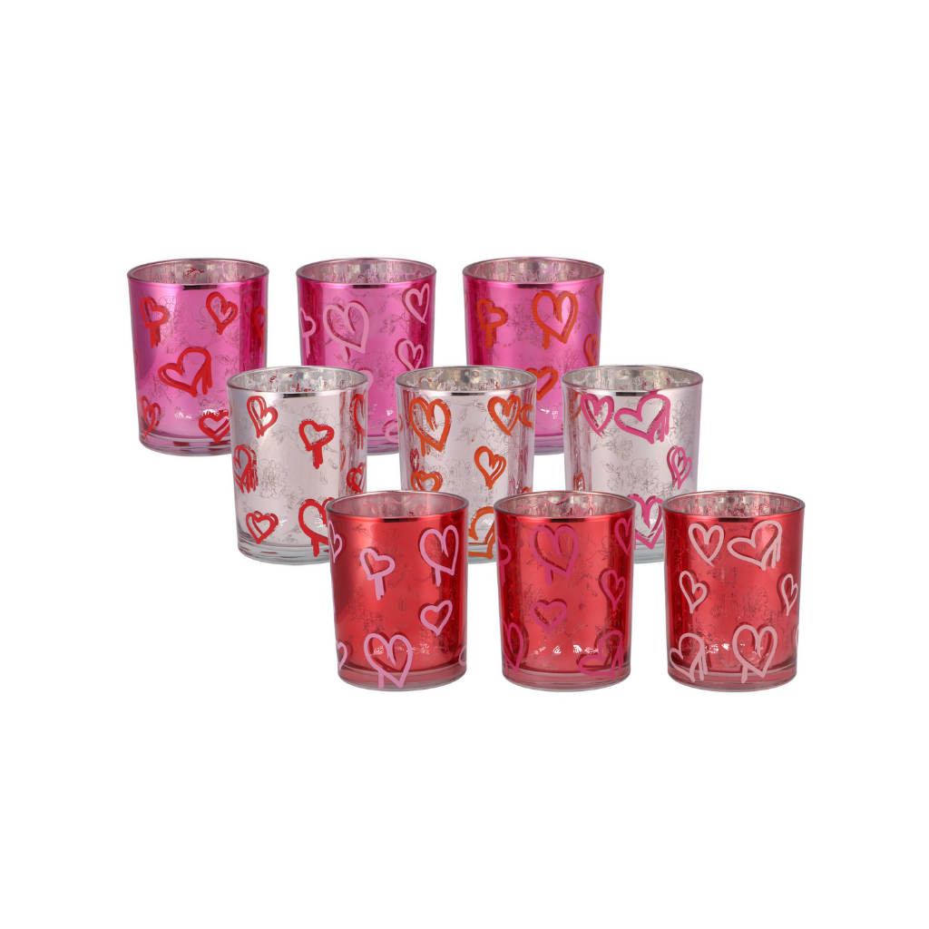 Love You Hearts Candle Holder 12.5 cm