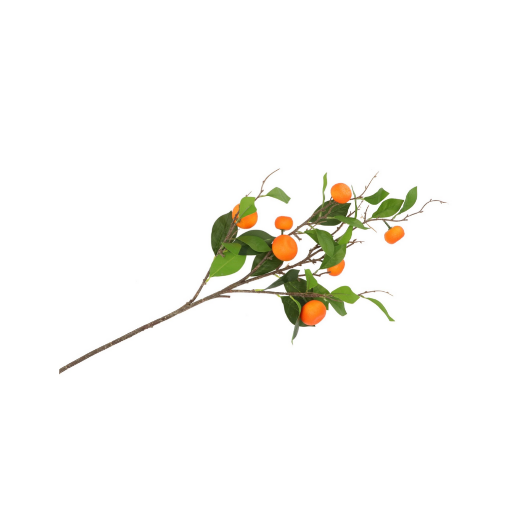 Kunsttak Zijde Mandarijntak Oranje 90 cm 
