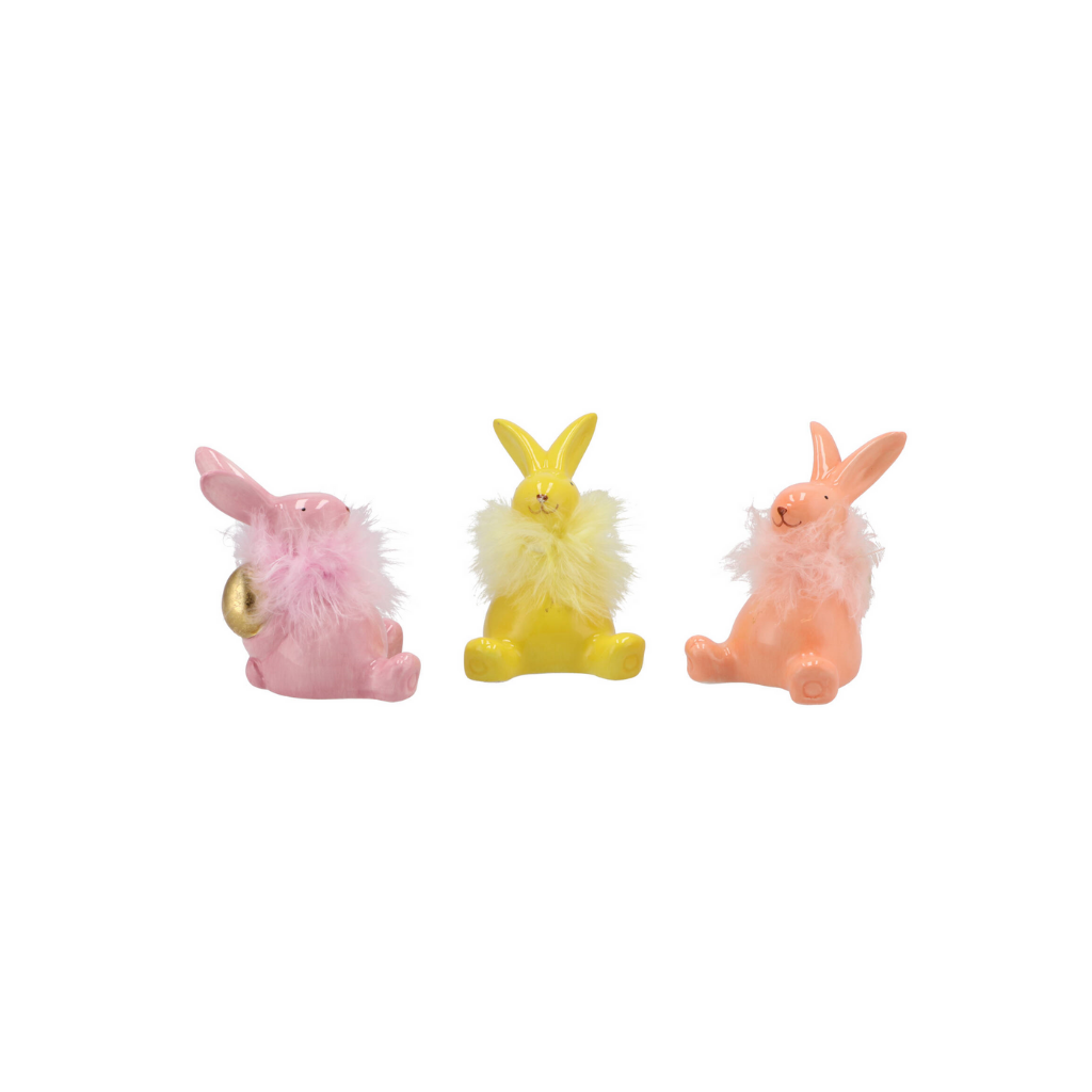 Easter Fluffy Bunny Small Pink