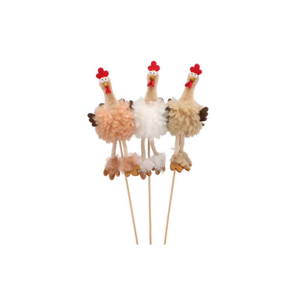 Easter Stick Fluffy Chicken Legs Natural