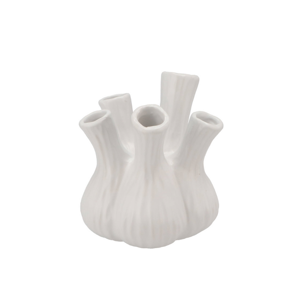 Aglio Mat White Vase 20 cm