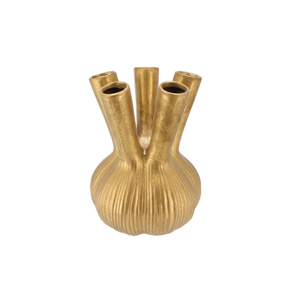 Aglio Straight Gold Vase