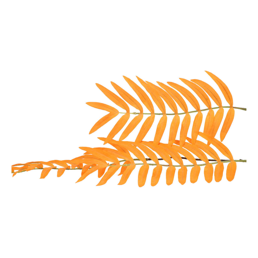 Kunstbloem Zijde Palmblad Oranje 87cm