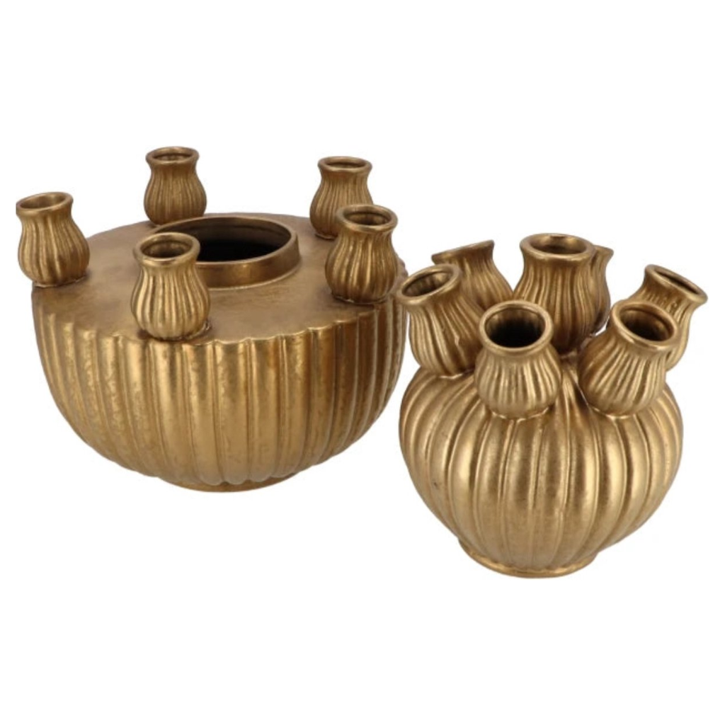 Tulpenvaas Amsterdam Goud Set 28x38