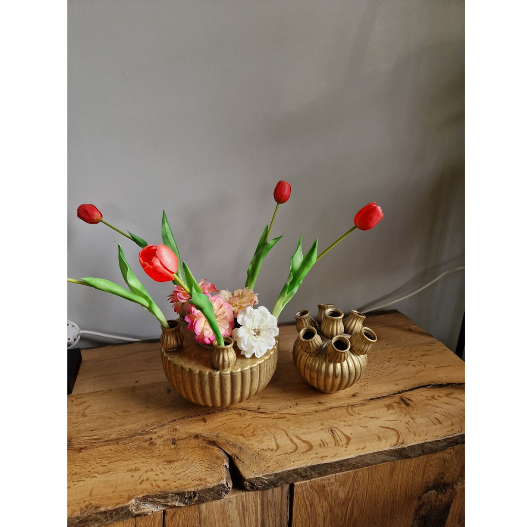 Tulpenvaas Amsterdam Goud Set 28x38