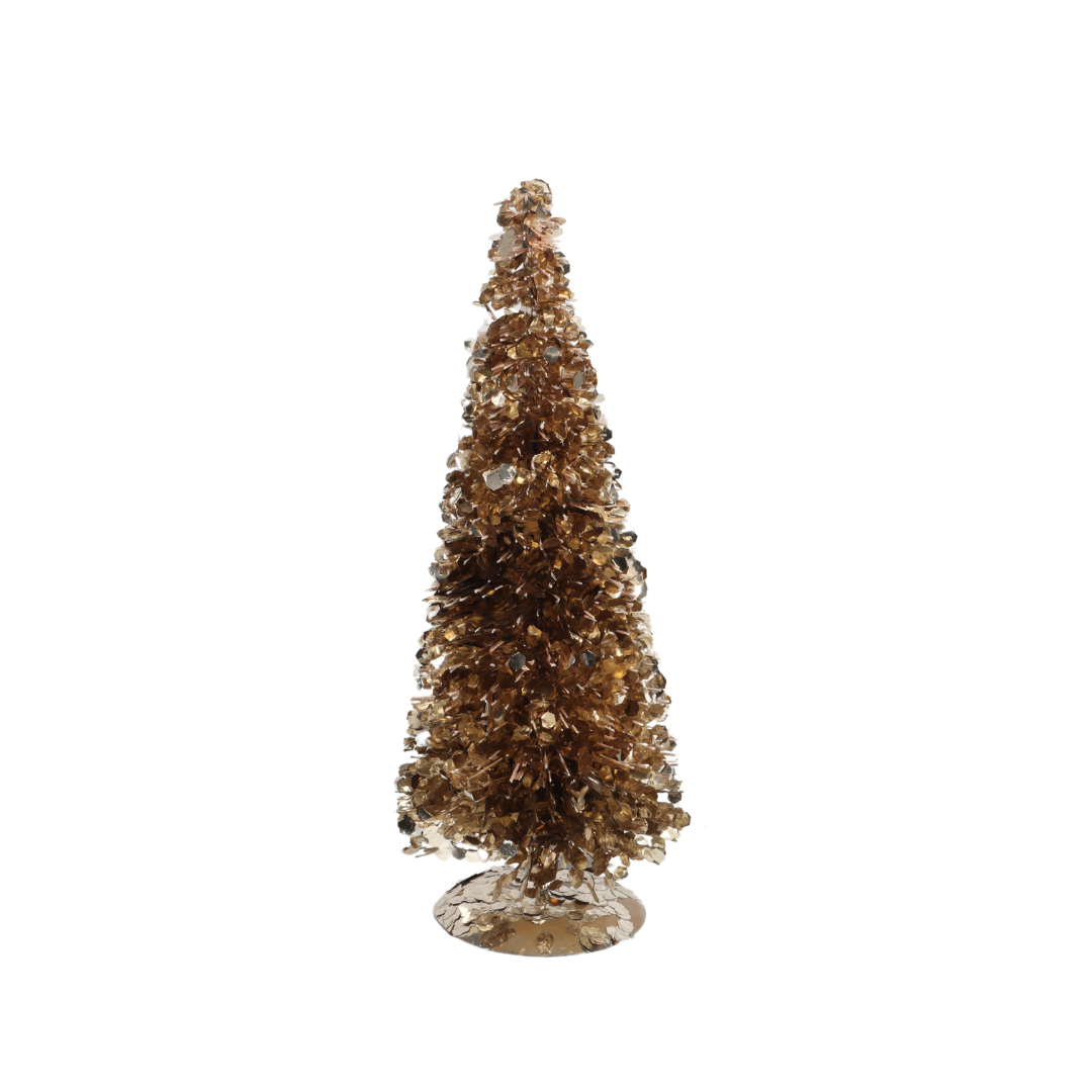 Kerstboom sparkle champagne pailletten 11 x 30