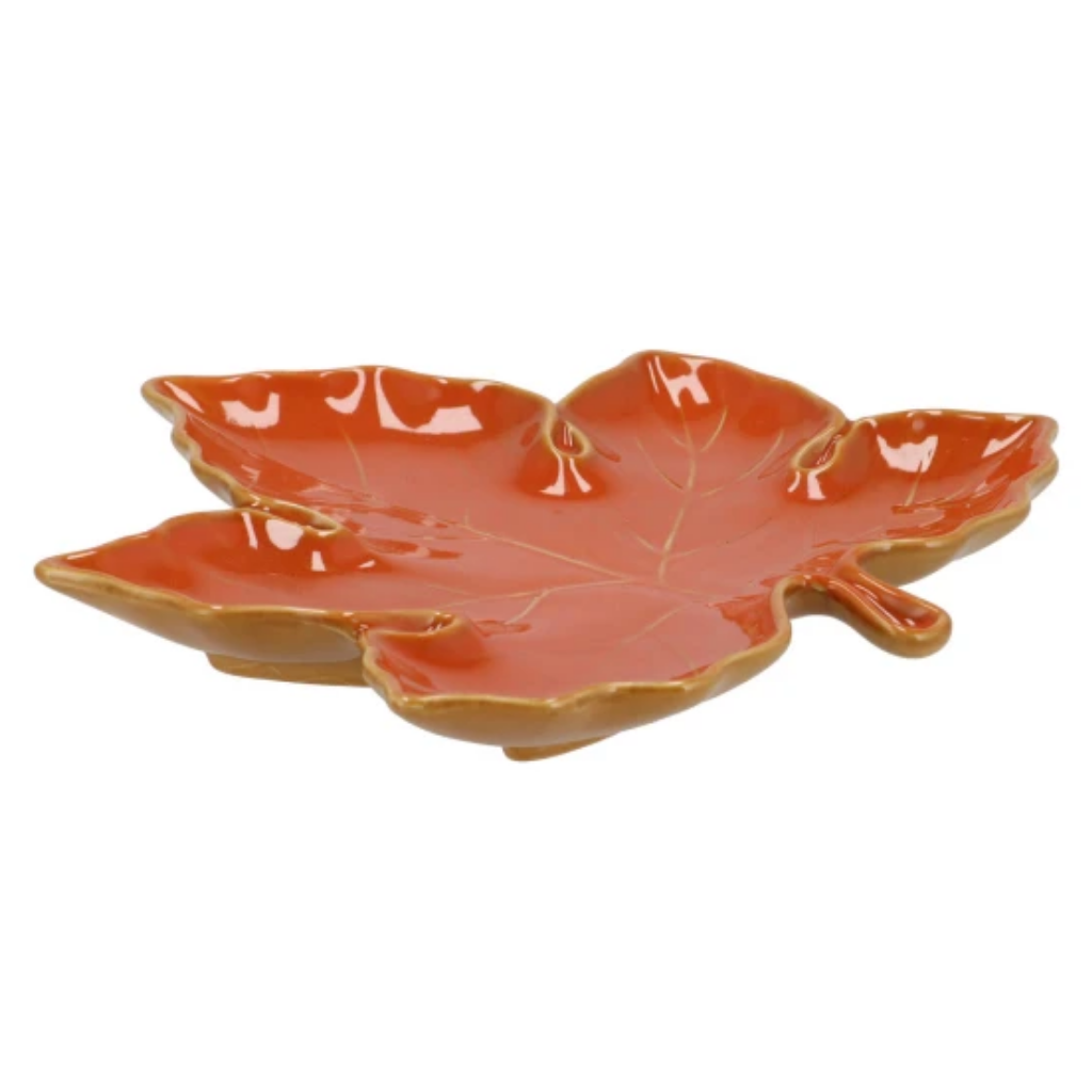Schaal blad oranje 18 x 18 x 4 cm