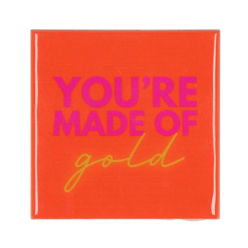 Tegel Gold Oranje 10 x 10 cm