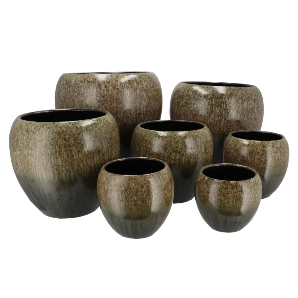 Jade bloempot forest 20 x 18 cm