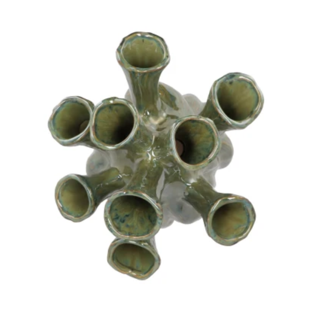 Milou majestic green vase aglio organic 18 x 20 cm