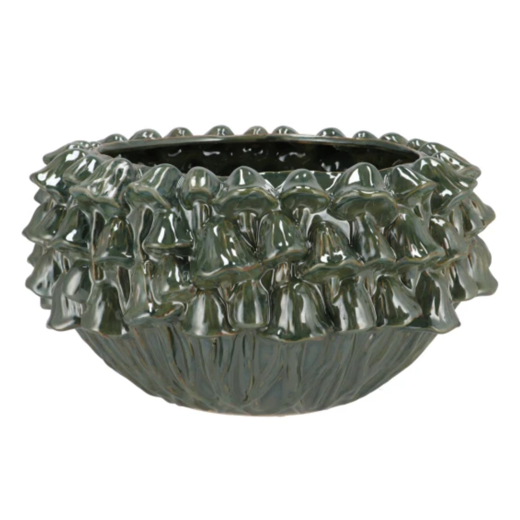 Milou majestic green fungi bowl 25 x 13 cm