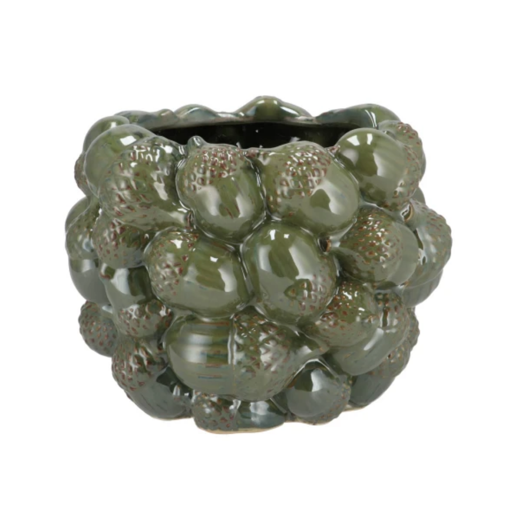 Milou bloempot eikels majestic groen 25 x 18 cm