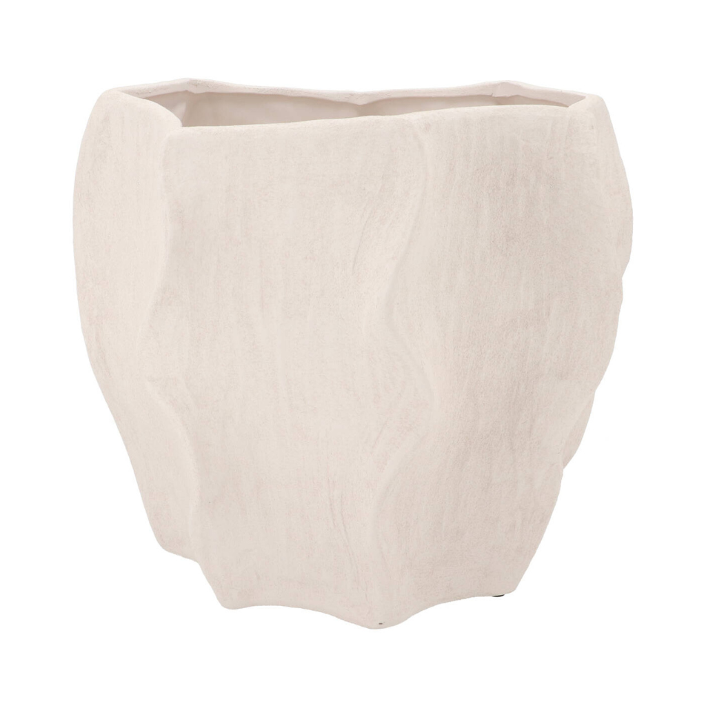 Daan Kromhout Design Bloempot Lisboa Wave Wit 30 x 30 x 46 cm