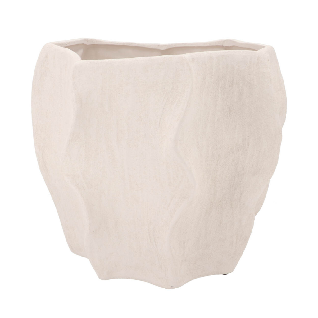 Daan Kromhout Design Bloempot Lisboa Wave Wit 23 x 23 x 20 cm
