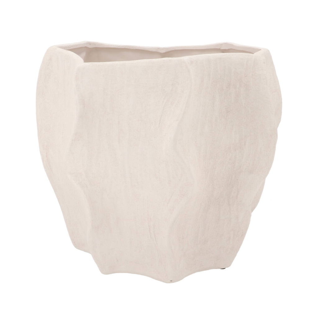 Daan Kromhout Design Bloempot Lisboa Wave Wit 14 x 14 x 12 cm