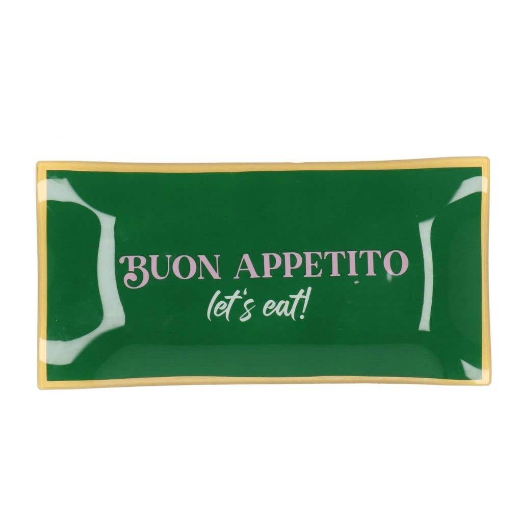 Daan Kromhout Design Bord Rechthoek Buon Appetito 20 x 10 x 2 cm