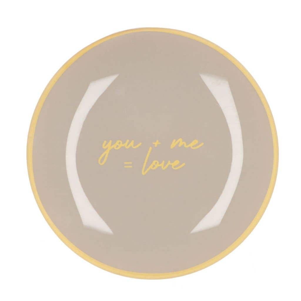 Daan Kromhout Design Bord Rond You + Me = Love 18 x 2 cm