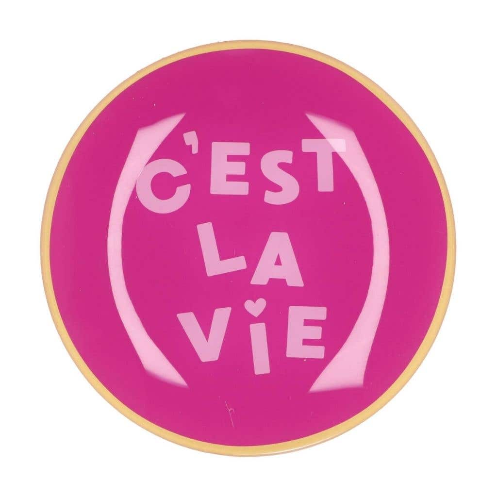 Daan Kromhout Design Bord Rond Cést La Vie 18 x 2 cm