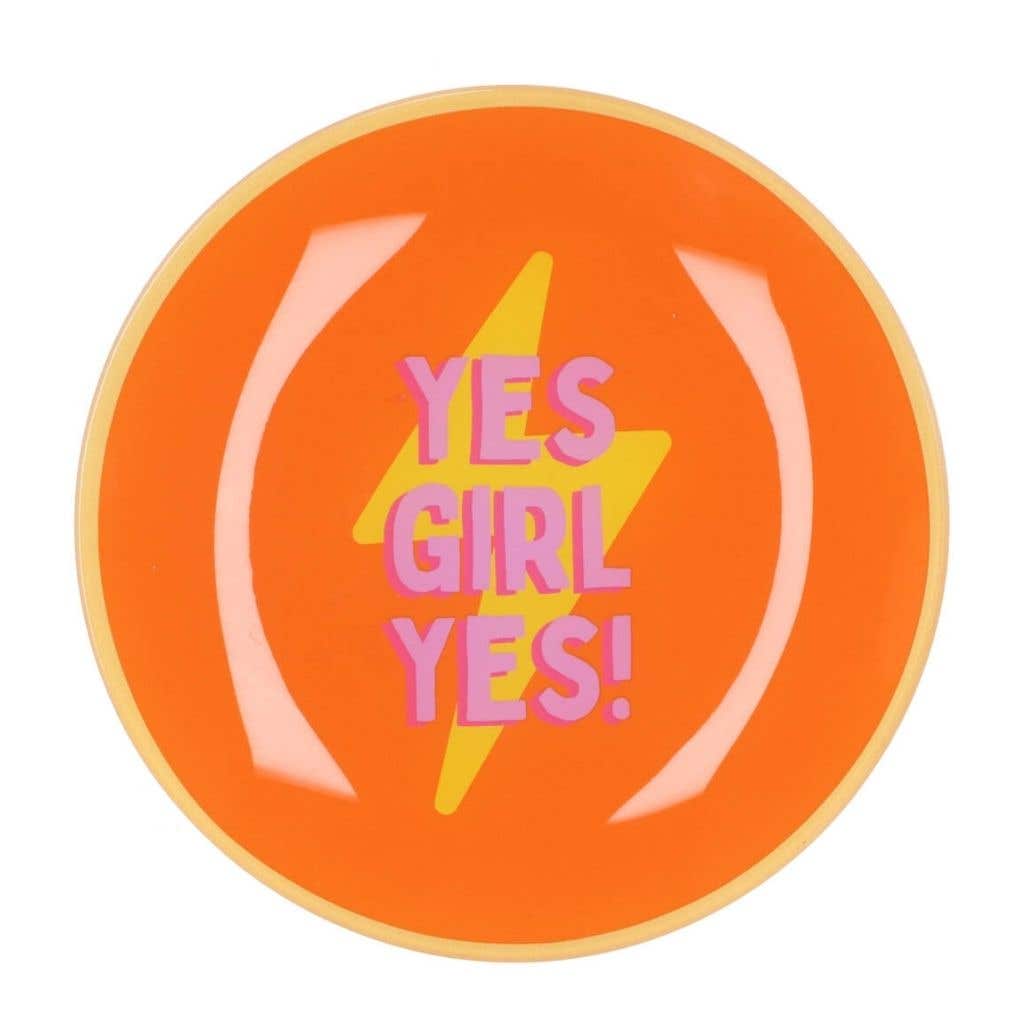Daan Kromhout Design Bord Rond Yes Girl Yes! 18 x 2 cm