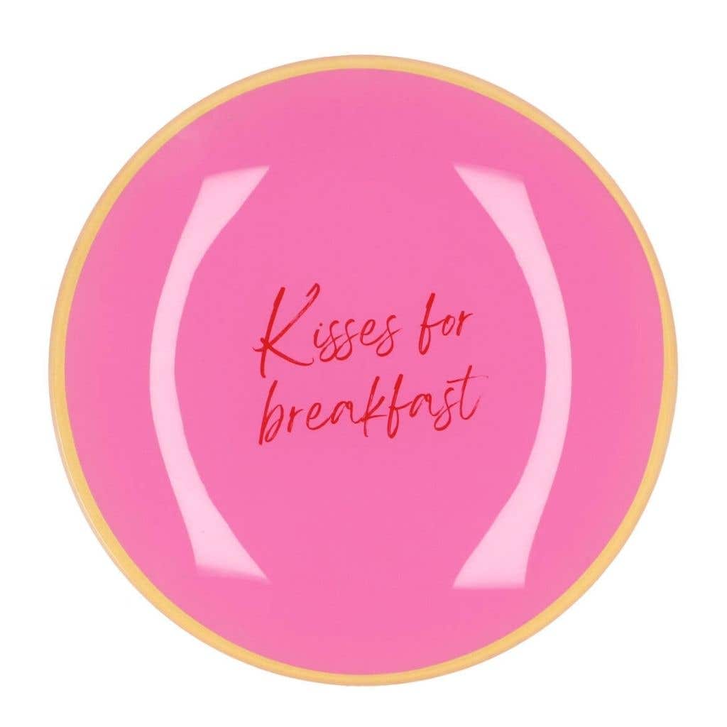 Daan Kromhout Design Bord Rond Kisses For Breakfast 18 x 2 cm