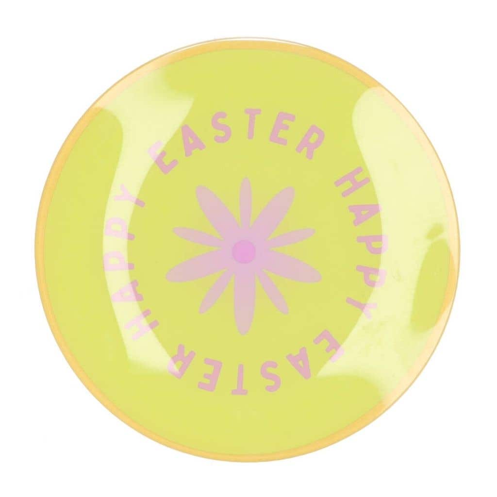 Daan Kromhout Design Bord Rond Happy Easter 18 x 2 cm