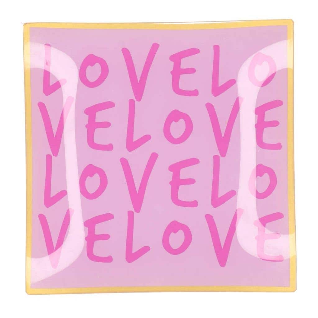 Daan Kromhout Design Bord Vierkant Love Love 18 x 18 x 2 cm