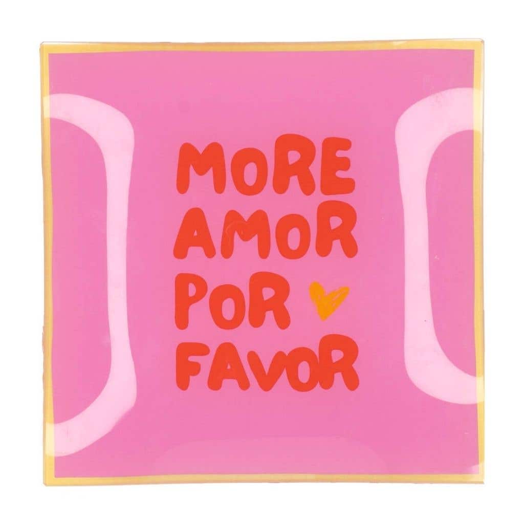 Daan Kromhout Design Bord Vierkant More Amor For Favor 18 x 18 x 2 cm